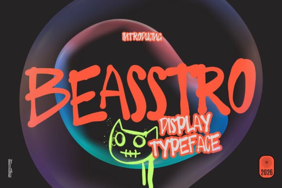 Beasstro: The Hand-Drawn Display Typeface for Makers