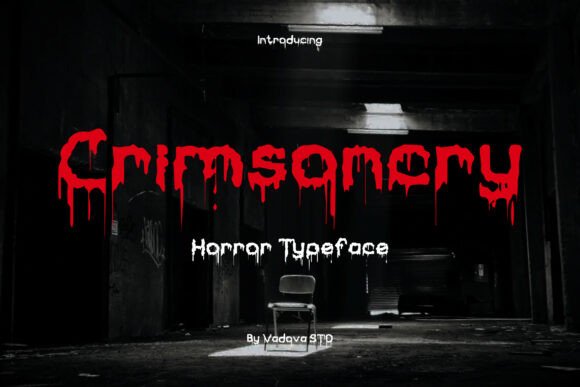 Crimsoncry: A Bold Display Typeface for Chilling Editorial Design