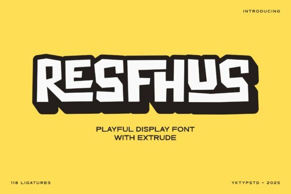Resfhus: A Bold Display Font for Dynamic Web Design